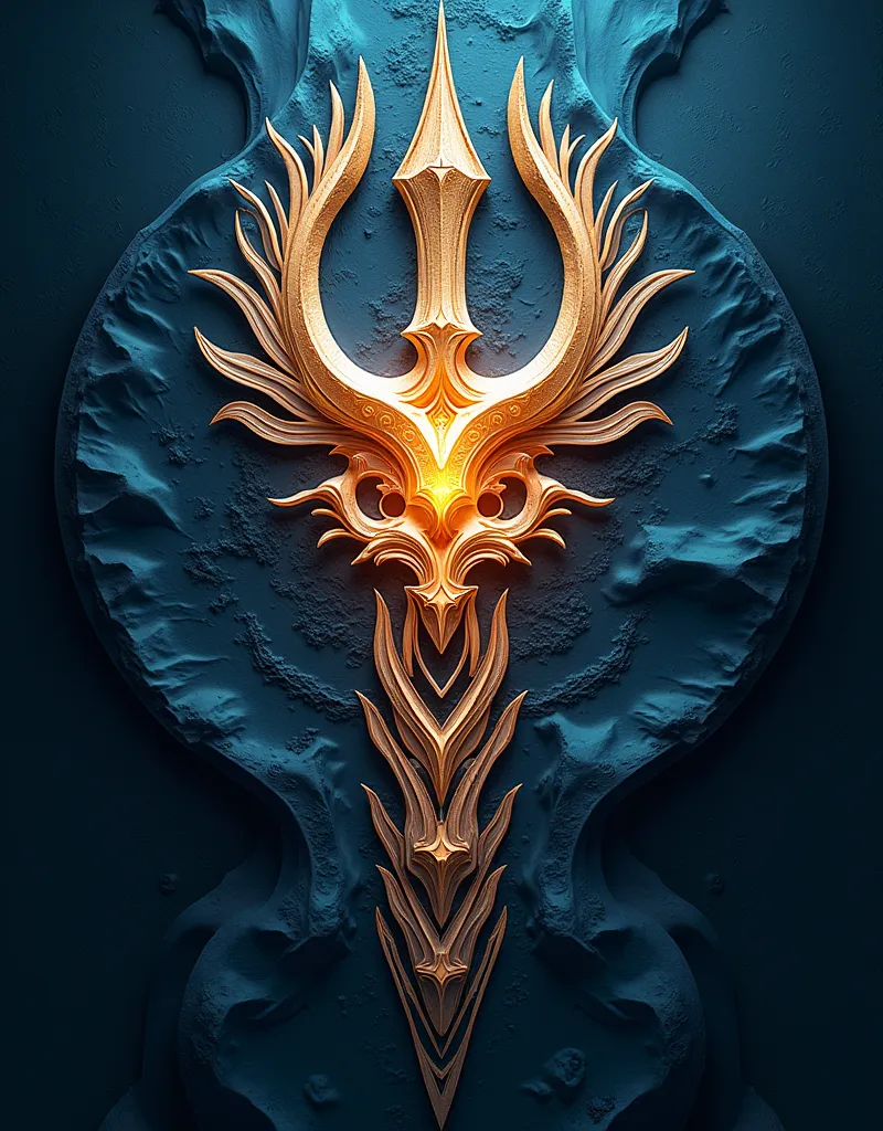 (((masterpiece))), (((Ukrainian trident in the form of a futurological fractal))),  fractal style image in fractal graphics.