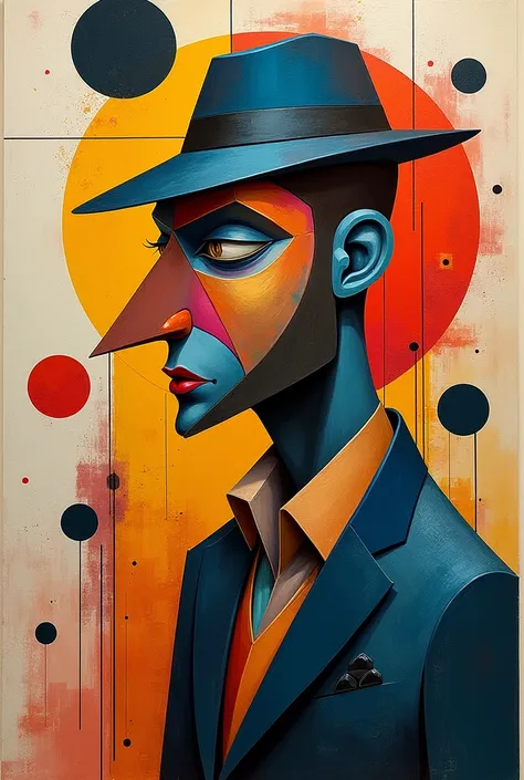 A simple and different creative cubist work 