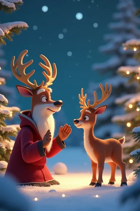 Christmas reindeer saying good rules of living together to ren