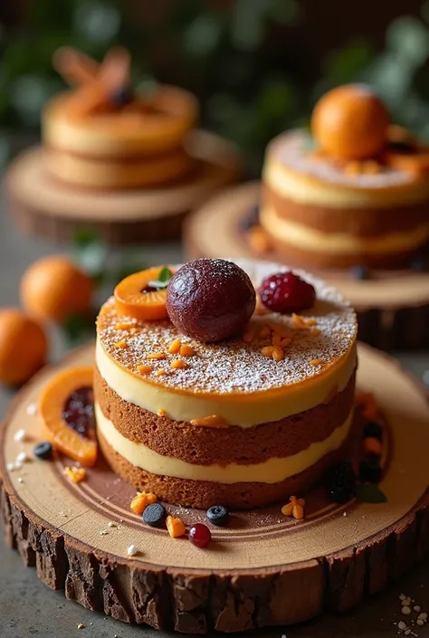 desserts with Peruvian Inca decoration