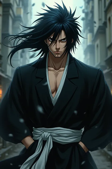 strong bleach character with black hair