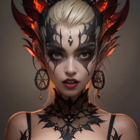 realistic beautyfull evil demonic sexy demented devil women,beautiful seductive facial expression,gorgeous facial features, high...