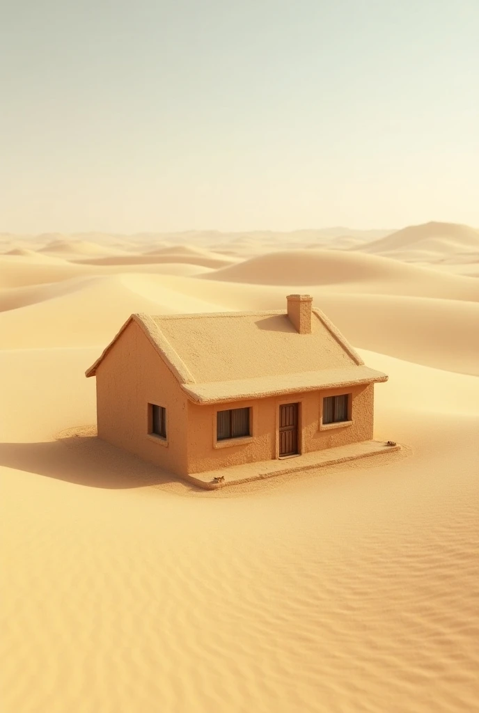 Ordinary house made in sand