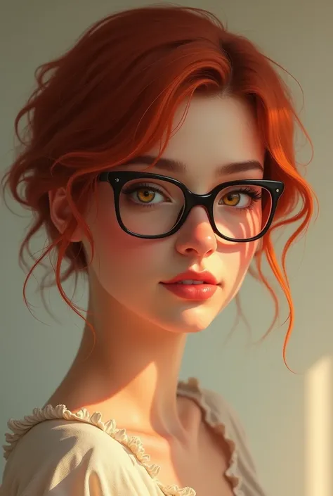  A honey-eyed named Sofia, short red hair,  She wears glasses and shes very pretty  