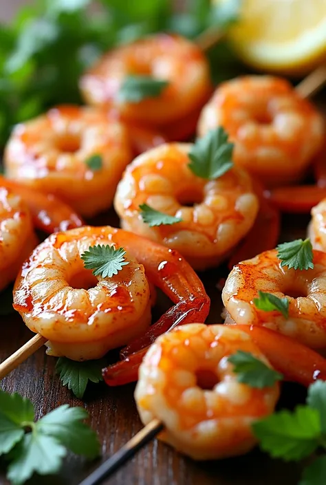 Honey Garlic Shrimp Skewers