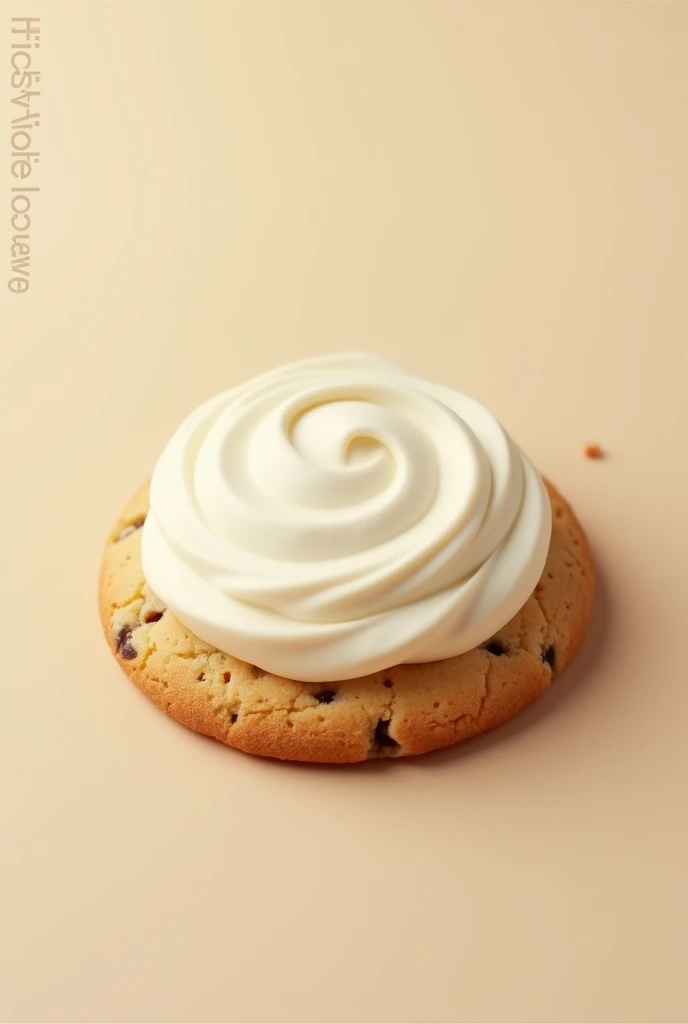 aesthetic drawing of a cookie with frosting on top, like crumble cookie, no face on the cookie
make the frosting flat and remove the chocolate chips from the cookie