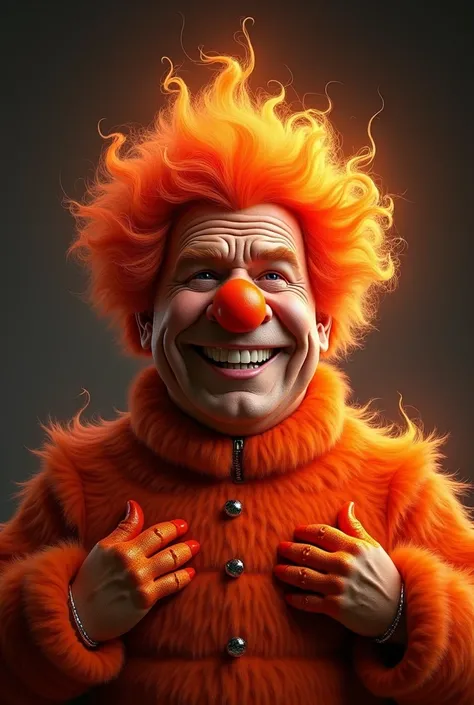 Realistic picture of JB Pritzker as Heat Miser.  Make sure you use Pritzker face and realistic material for Heat Miser