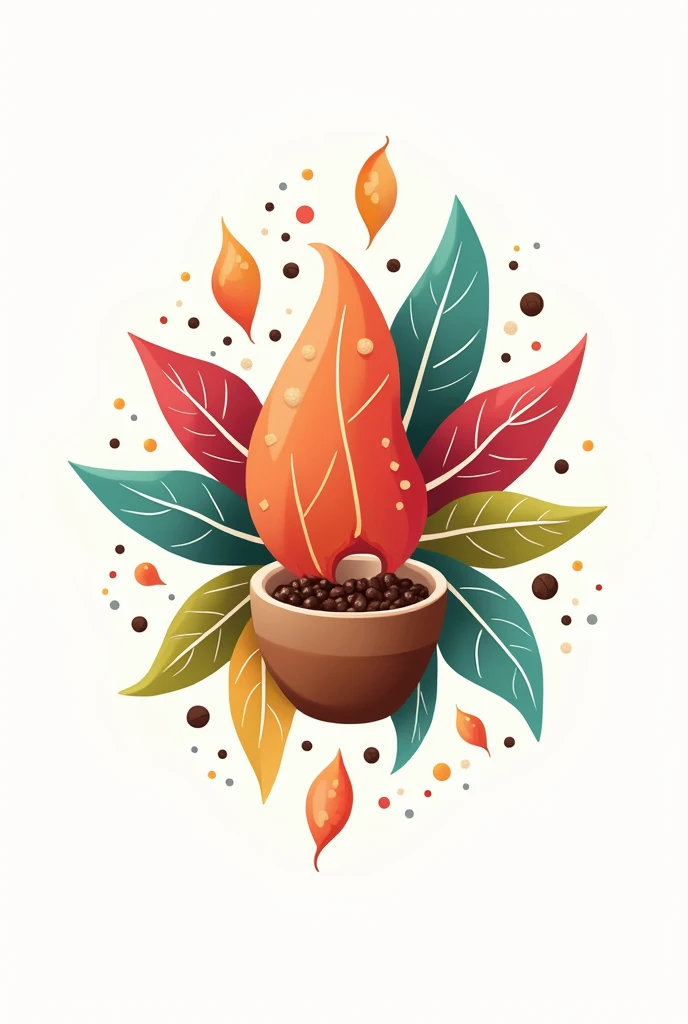  I want a logo for a business this will be the main image of the company, It is sweet edible products made with coffee pulp as a plant,  that is very colorful but that it is evident that it is something handmade, coffee is the main product , On white backg...