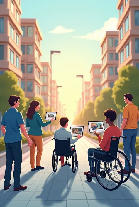 Give me an image of the following sentence : software helps people with disabilities to better integrate into society