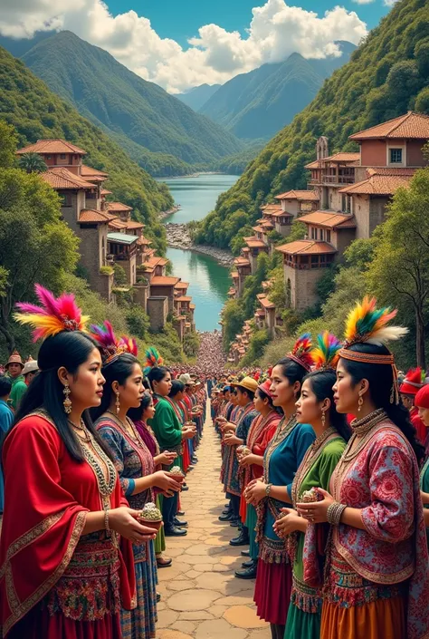 Make me a collage of Peruvian culture and its connection with APEC