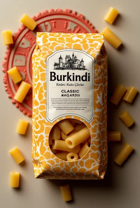 Create Burkindi Pasta macaroni back seal package