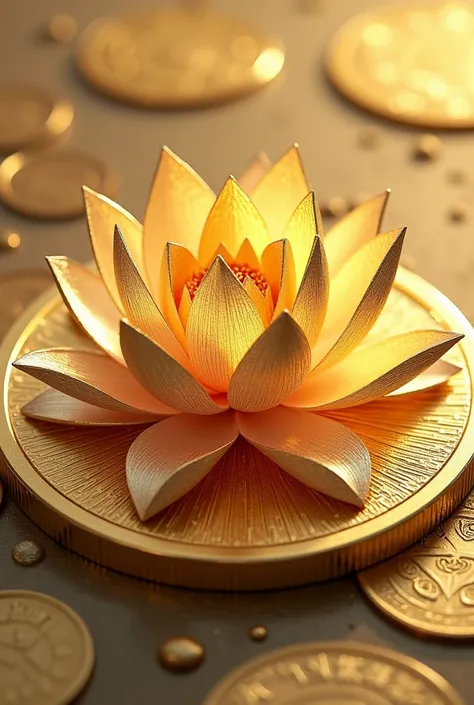 Lotus flower coin
