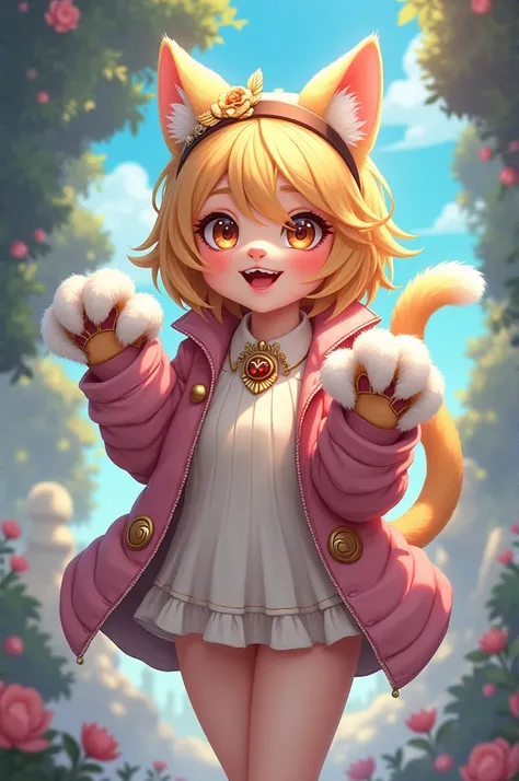   in cat outfit