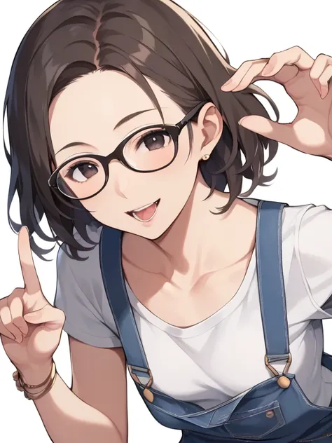  score_9,  score_8_up,  score_7_up,  score_6_up, Anime BREAK，nsfw，  best quality ，masterpiece，( Detailed Biography :1.2)， Fisheye Lens ， a very young girl ， short stature ， a very young girl 2人, White-skinned girl with dark eyes and glasses ,  brown curls ...