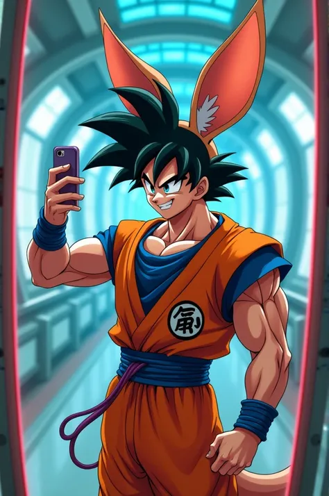 Team kangaroo version Goku mirror selfie 