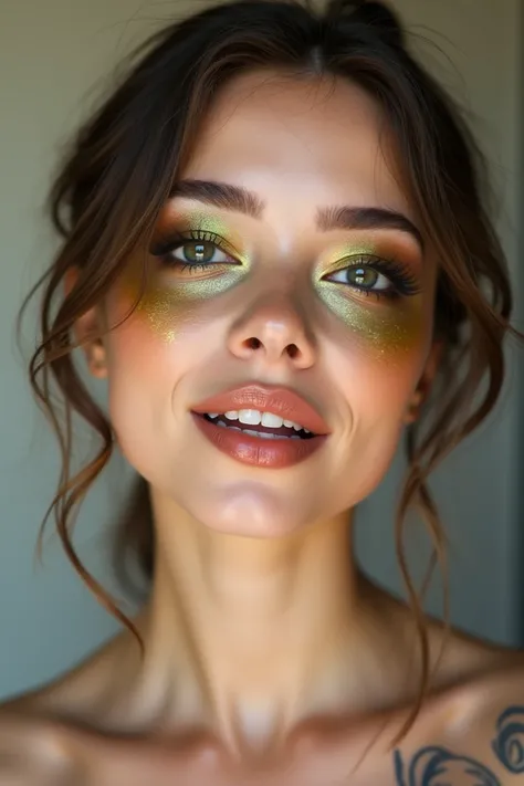 Creative makeup in earthy tones by Mantis for girls