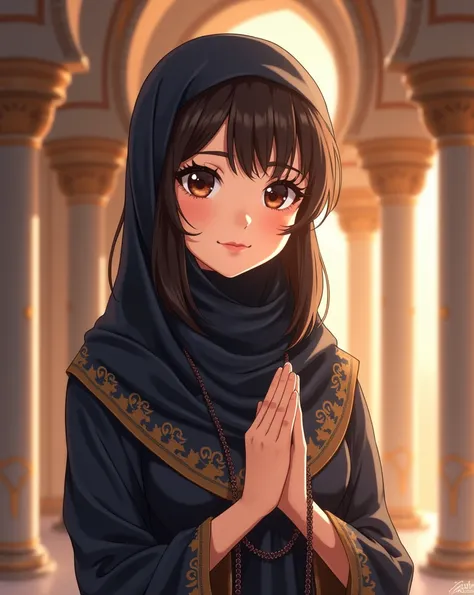 An anime muslim character