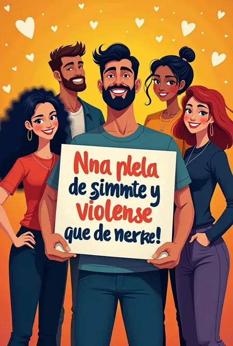  create a meme in Spanish about people under the theme of good treatment on social networks , that is to say, where they promote NON-violence on social networks ,  this must include text and image and must represent the integrity of the entire community an...