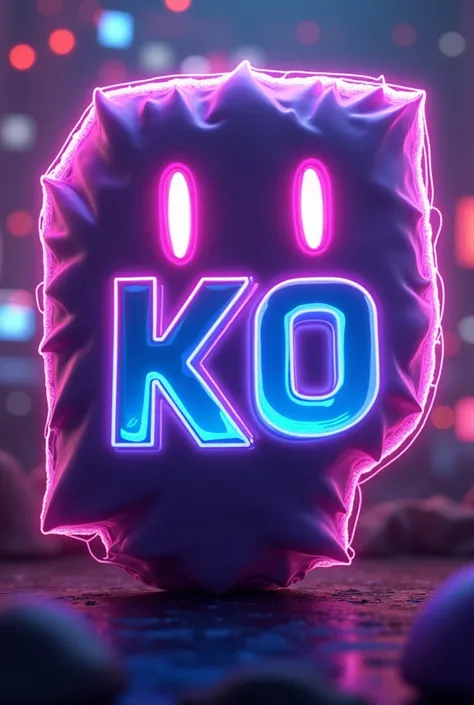 Twitch logo with the letters n and k o 
