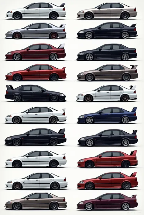 various bodykit models for the Honda Civic 99 sedan