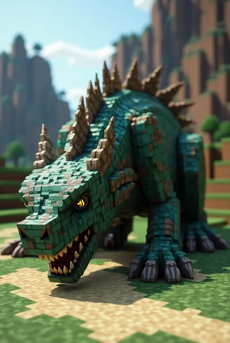 I can imagine Andys dragon from Minecraft being defeated in Minecraft and looking more like Minecraft