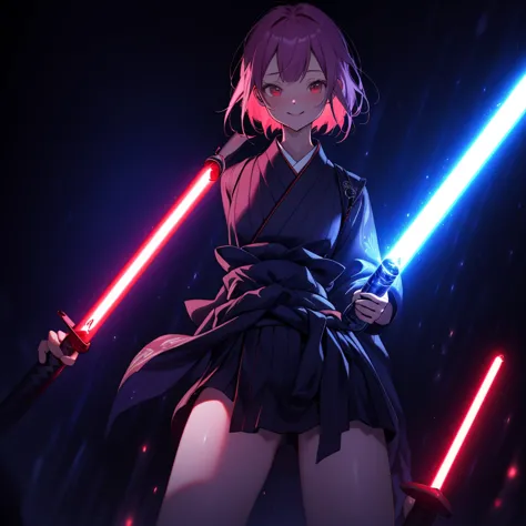 1girl,((( best composition 、 best quality、 masterpiece、super detailed、 high definition、32k,cg,hhd))),oiran、((( lightsaber around...