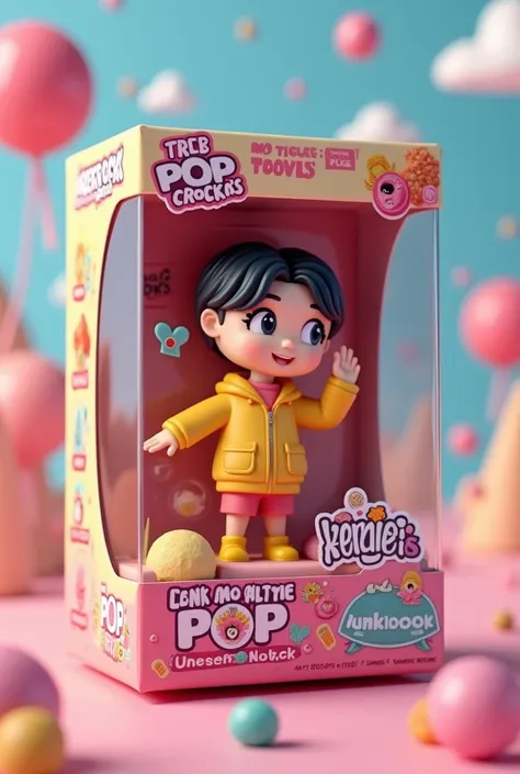 A pop rocks toy of jungkook inside the box