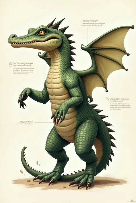 Ultimate evolution hybrid animal, in infographic data, unusual of dragon hunting panda , beautiful croco scale creature, intricate proprtional fusion body parts