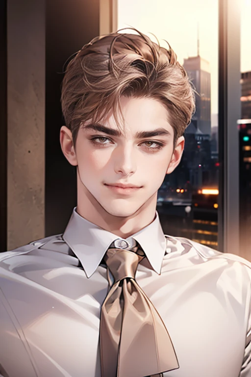 (tmasterpiece, high resolution, ultra - detailed:1.0), (1 male, masculine face, 31 years, CEO), Perfect male body, tall and strong, Adult male, Delicate eyes and delicate face, Extremely detailed CG, Unity 8k wallpaper, Complicated details, Detailed face, ...