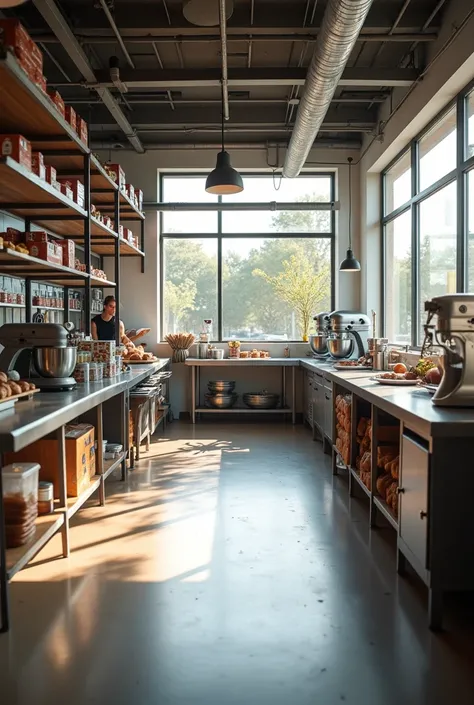 Image of a commercial space that symbolizes the space where the bakery business will operate , Not elegant 