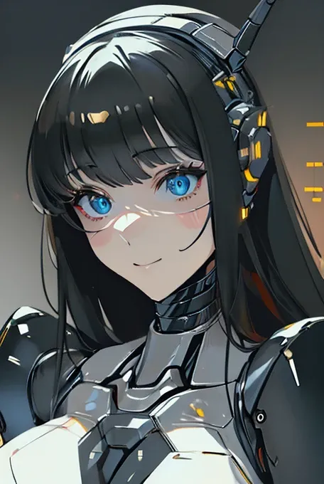 (masterpiece),(Highest quality),(Super detailed),(Best illustrations),(Best Shadow),(Absurd),(Detailed Background),(so beautiful), 16K, 8K, 4K,(Best Shadow),robotization,woman ,big bust,Robot Joint ,Metal skin,Black robot Suit,long hair,a black robot suit ...