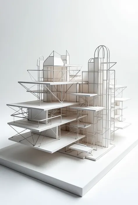  specifications for a dynamic architectural space model:

- **Wire Length**: 1.7 meters
- **Bends per Plane**: No more than 3 bends in a single plane
- **Height Constraint**: Maximum height of 6 cm
- **Paper Coverage**: Covers ¾ of an A3 size paper
- **Spa...