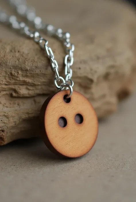 Atari Pong small handmade wooden necklace silver chain
