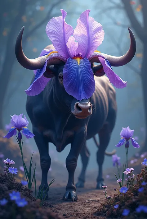 Iris flower, a bull and “li ballo Della vitta”