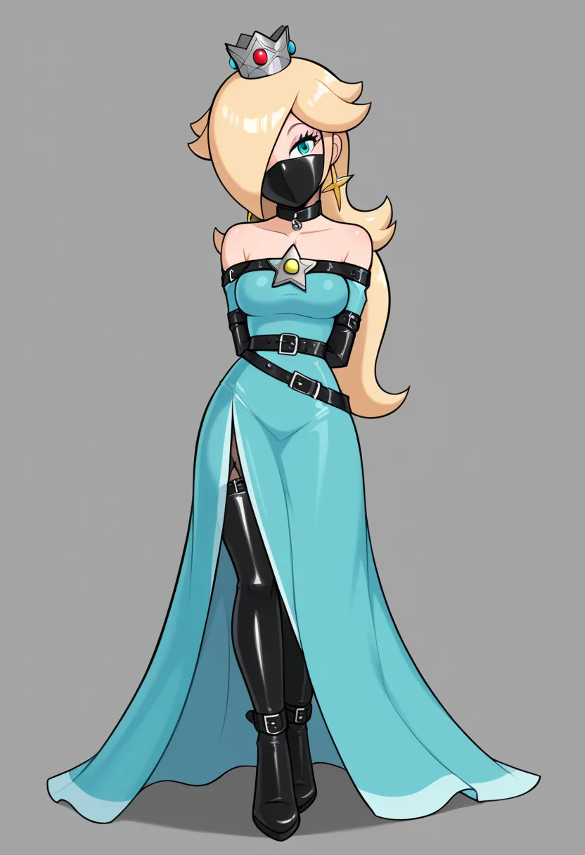 score_9, score_8_up, score_7_up, 1girl (rosalina, from super mario lore, dark blue dress, lora:ako_(dress) ), flirt, gaze, sexy ...