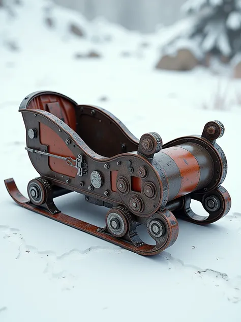 Make this sleigh design come to life. Its a sleigh design made up of steel channels, metals plates and conveyor belt rubber rollers.idlers.