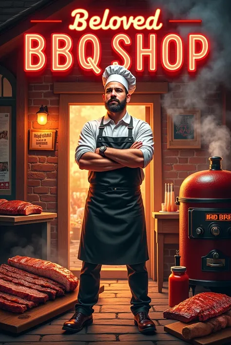 BBQ shop poster