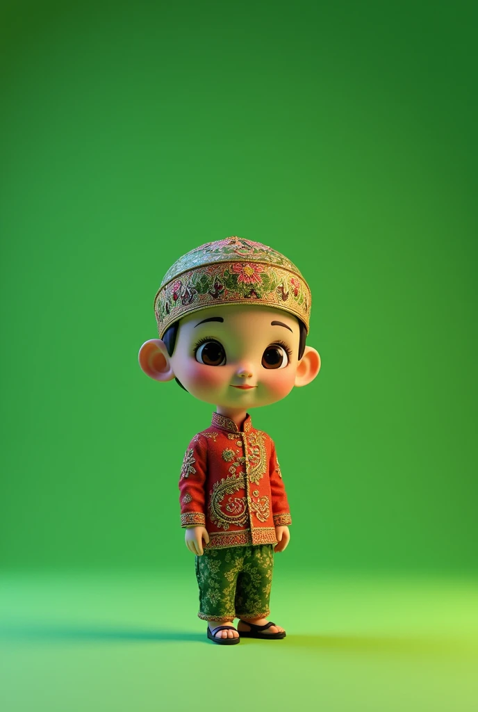 3D , Indonesia, javanese , ,  tiny, green screen, stand, baju kebaya Indonesia