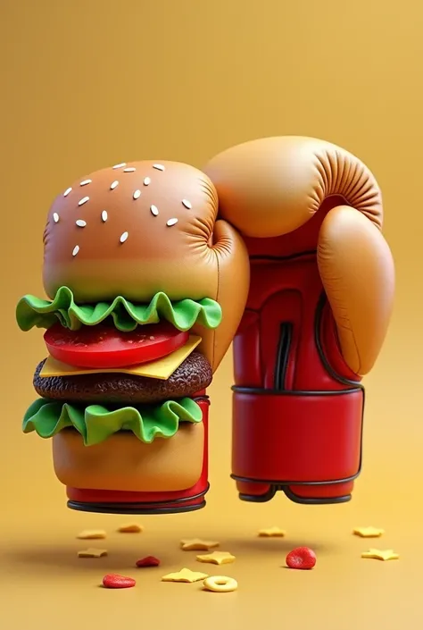 Food-shaped boxing gloves 