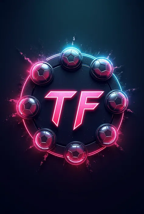 Make a logo, in which T.T fc is written and footballs around, alphabets are clear can be read easily. Cyberpunk edition 