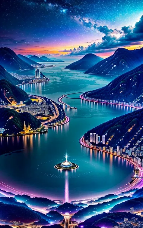 Spectacular views、 Future Cities 、god秘的、 Vivid 、 is glittering、 magic 、 surrealism、god々、 amazing、Little Star, beautiful view, Inspiring Scenery, Spectacular Scenery ,Breathtaking Scenery , amazing風景, Emotionally Shaking Scenery,Charming landscape,Impressiv...