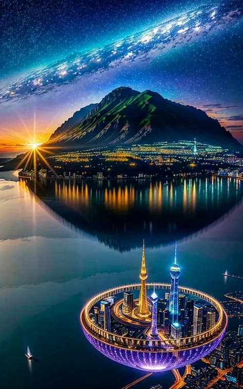 Spectacular views、 Future Cities 、god秘的、 Vivid 、 is glittering、 magic 、 surrealism、god々、 amazing、Little Star, beautiful view, Inspiring Scenery, Spectacular Scenery ,Breathtaking Scenery , amazing風景, Emotionally Shaking Scenery,Charming landscape,Impressiv...