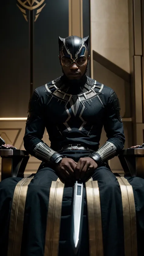 A powerful image of a regal superhero in a technologically advanced kingdom, symbolizing groundbreaking films like Black Panther that redefined the genre."