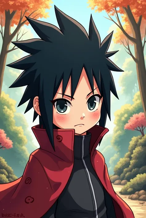 Madara uchiha in  cute cartoon style
