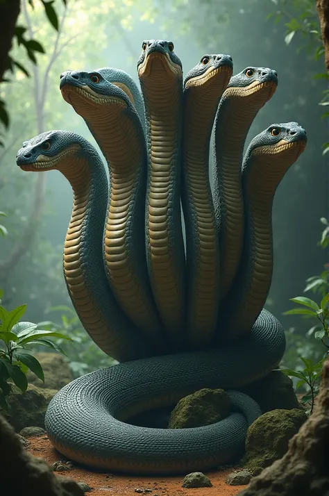 King cobra with seven head