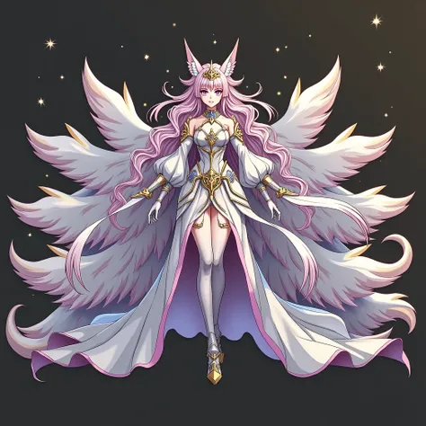  Full size image , full body,  From head to toe ,  in profile and in front of , young woman, de 38 years old,  female anime character , strong, very powerful ,  very beautiful and with a positive aura ,  wearing armor inspired by the style of the knights o...