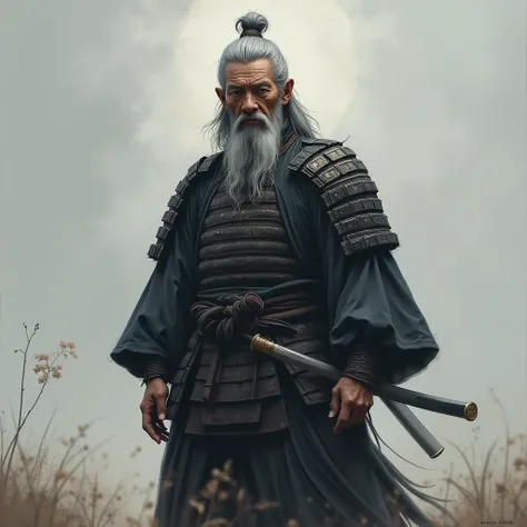 Gray Hair。samurai。Image Style。