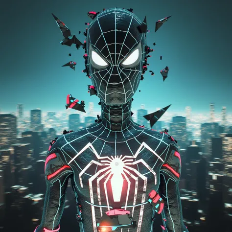 Make it spider-man but glitched