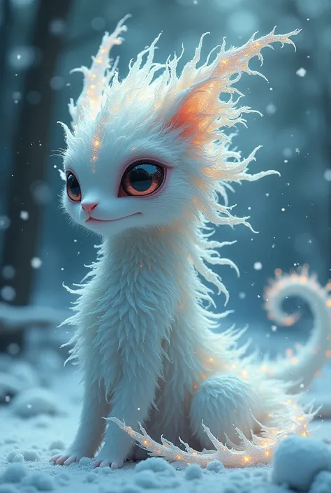 Very cute characters by Tim Burton and Jean-Baptiste Monge, very unique friends, fun, adorable, very cute snow white, silvery snowflakes, pale pastel colors with white throughout, magical snow world, masterpiece, super dense, super detailed, watercolor, il...