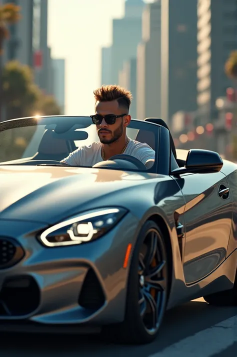 Neymar driving BMW z4